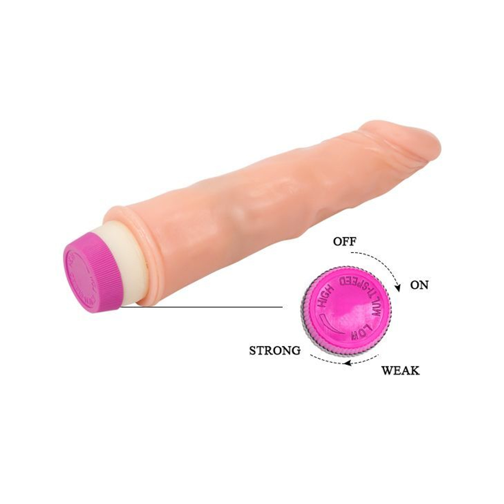 Вибратор Realistic Cock Vibe телесного цвета - 21 см. (Цвет: телесный)
