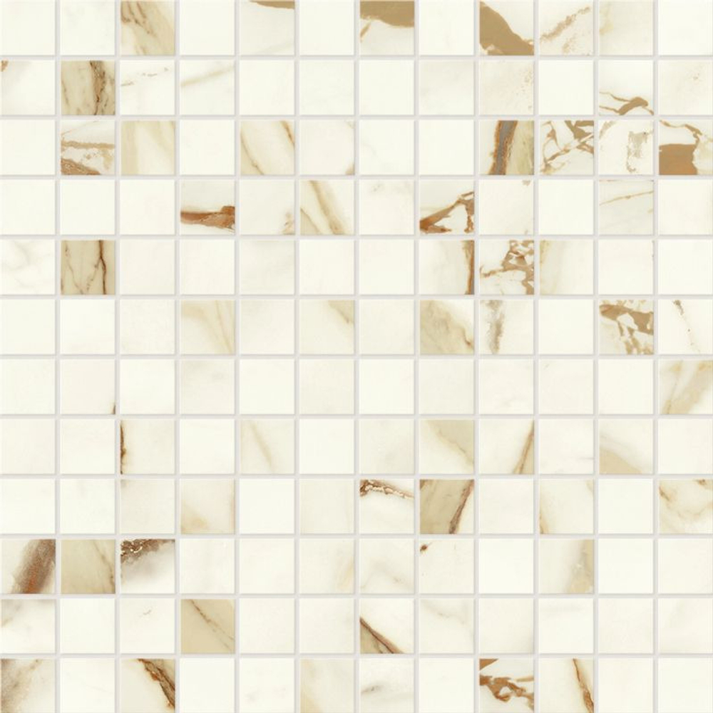 Мозаика/Керамогранит ATLAS CONCORDE MARVEL SHINE Calacatta Imperiale Mosaico Polished 30х30 A426