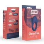 Синее эрекционное виброкольцо 3см Feelz Toys Rrring Dinner Date Cock Ring