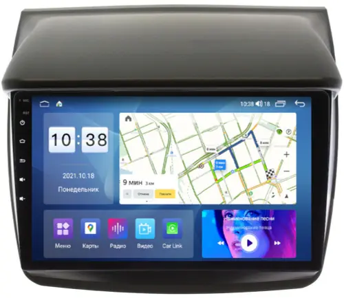 Магнитола для Mitsubishi L200, Pajero Sport 2006-2016 - Parafar PF220XHD на Android 13, CarPlay, 4G SIM-слот