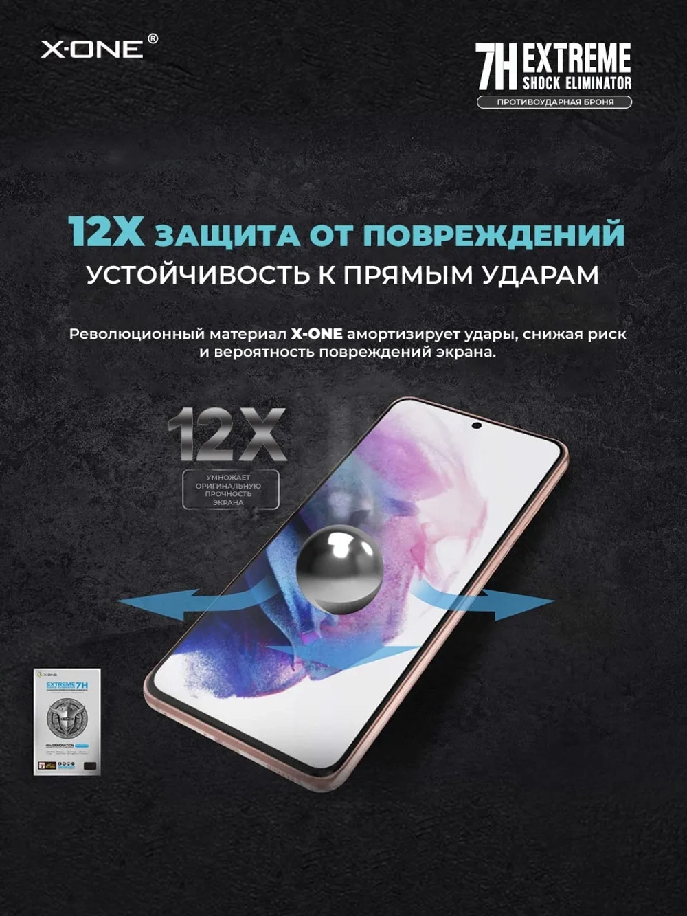 Непробиваемая бронепленка Samsung Galaxy S23 X-ONE Extreme Shock Eliminator 4-го поколения