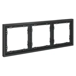 Рамка пластиковая на 3 поста Voltum S70 Графит VLS100307