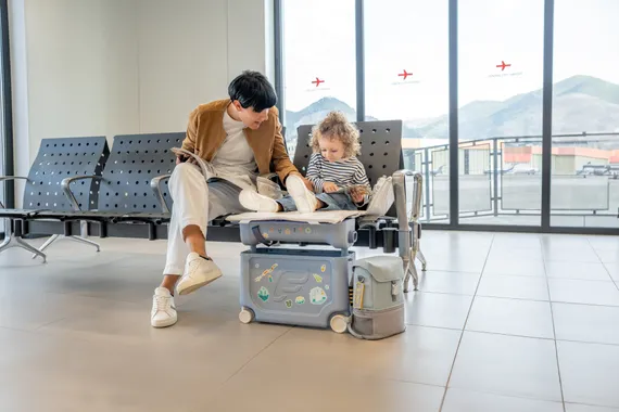 Чемодан-трансформер JetKids by Stokke BedBox V4 Arctic Blue