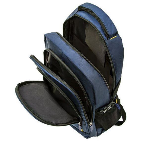 Çanta \ Bag \ Рюкзак БРАУБЕРГ универсальный, синий, желтые вставки, 45х28х18см, 270768