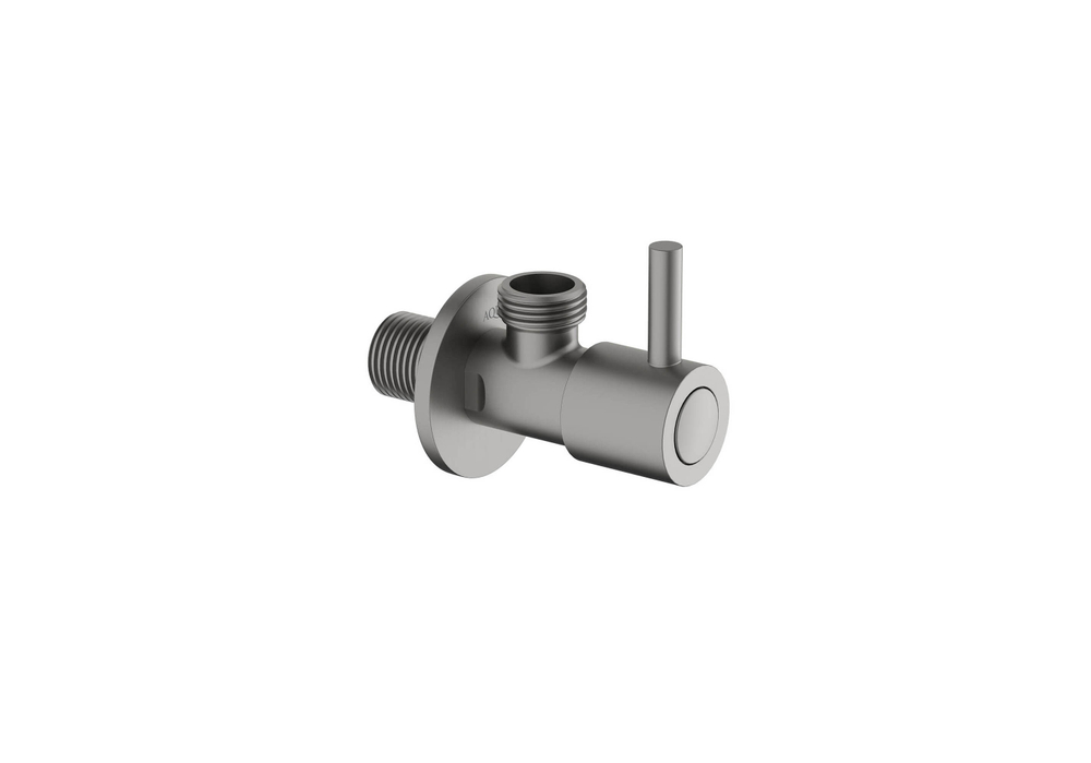 Вентиль угловой Aquatek AQ2451BGM 1/2", оружейная сталь