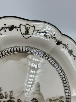 Тарелка Wedgwood «Зелёная лягушка» («View of Beeston Castle»)
