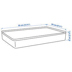 IKEA HARVMATTA  (ИКЕА ХАРВМАТТА)  -  Коробка с крышкой - антрацит 24x35x6 см