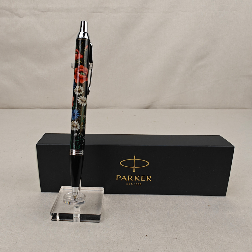 Ручка шариковая Parker IM "Полевые цветы" с ручной росписью в коробке
