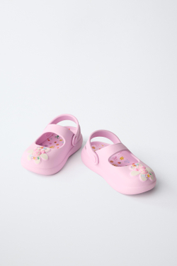 ZARA ПРОРЕЗИНЕННЫЕ САБО MINNIE MOUSE © DISNEY, РОЗОВЫЙ