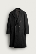 ДВУБОРТНОЕ ПАЛЬТО ИЗ 100% ШЕРСТИ В ЕЛОЧКУ — ZARA