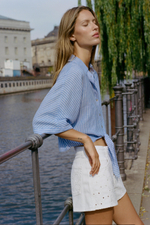 РУБАШКА ИЗ СМЕСОВОГО ЛЬНА С УЗЛОМ — ZARA