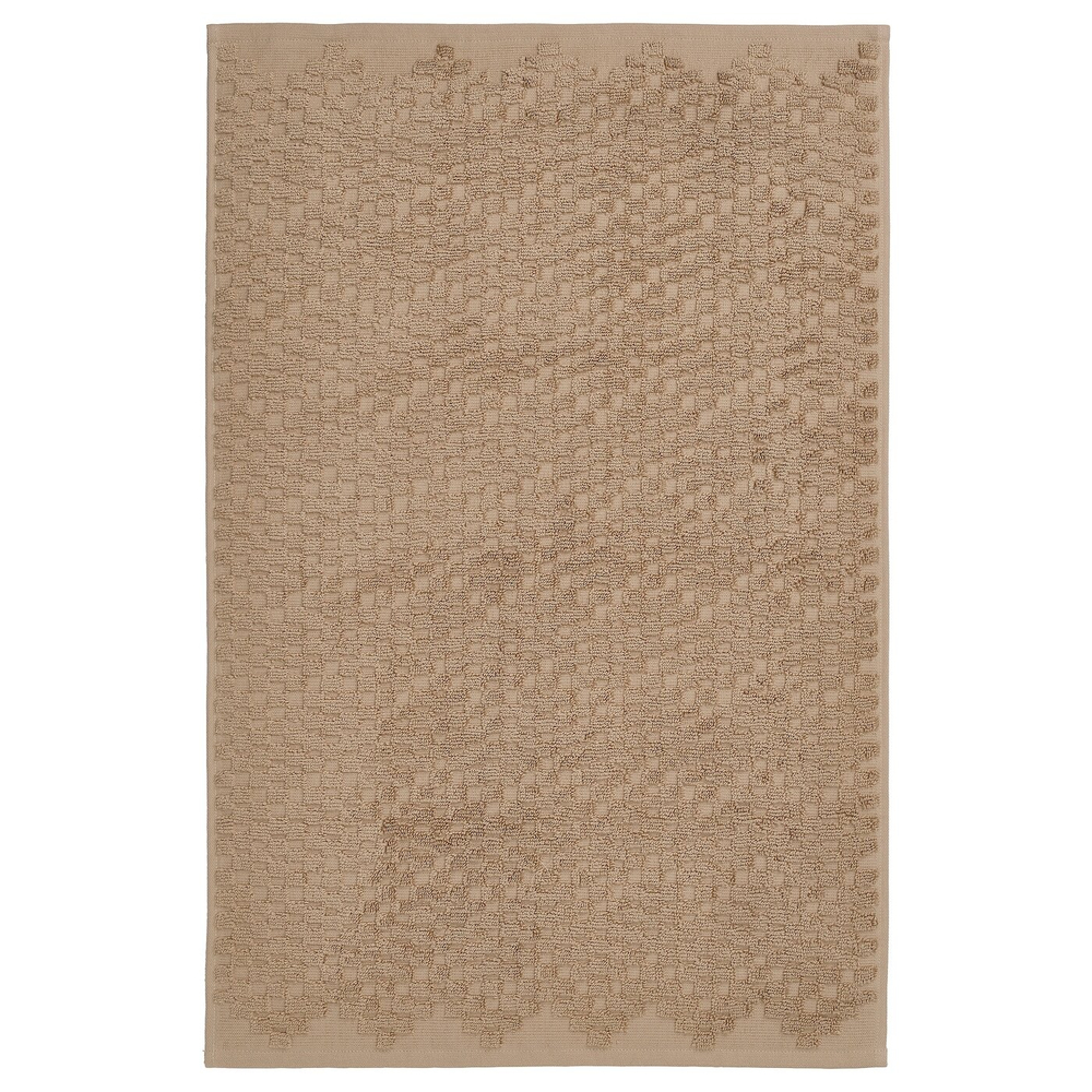 IKEA FJÄLLKATTFOT  (ИКЕА ФЙÄЛЛКАТТФОТ)  -  Коврик для ванной комнаты, бежевый, 50x80 см