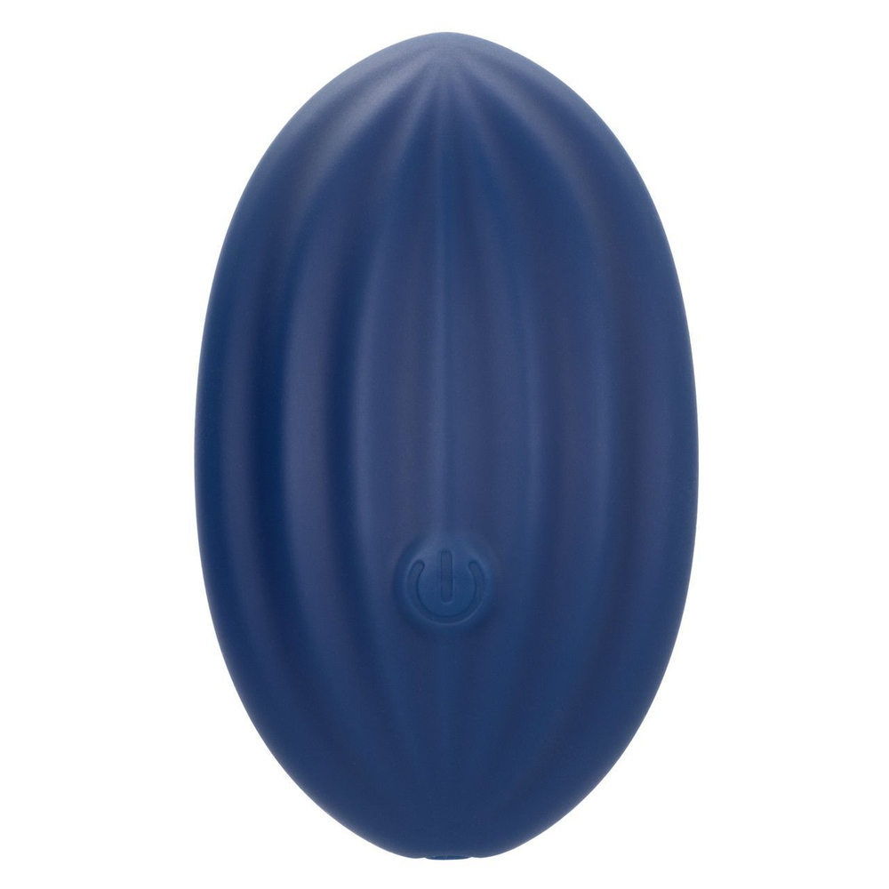 Синий вибромассажер Cashmere Velvet Curve (Цвет: синий)