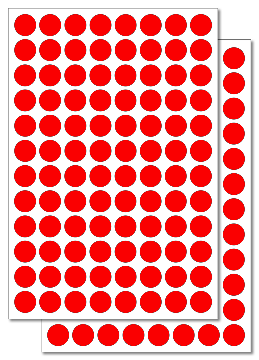 Ярко-красные виниловые наклейки для маркировки Policomprint M3, 14 мм. 192 шт.