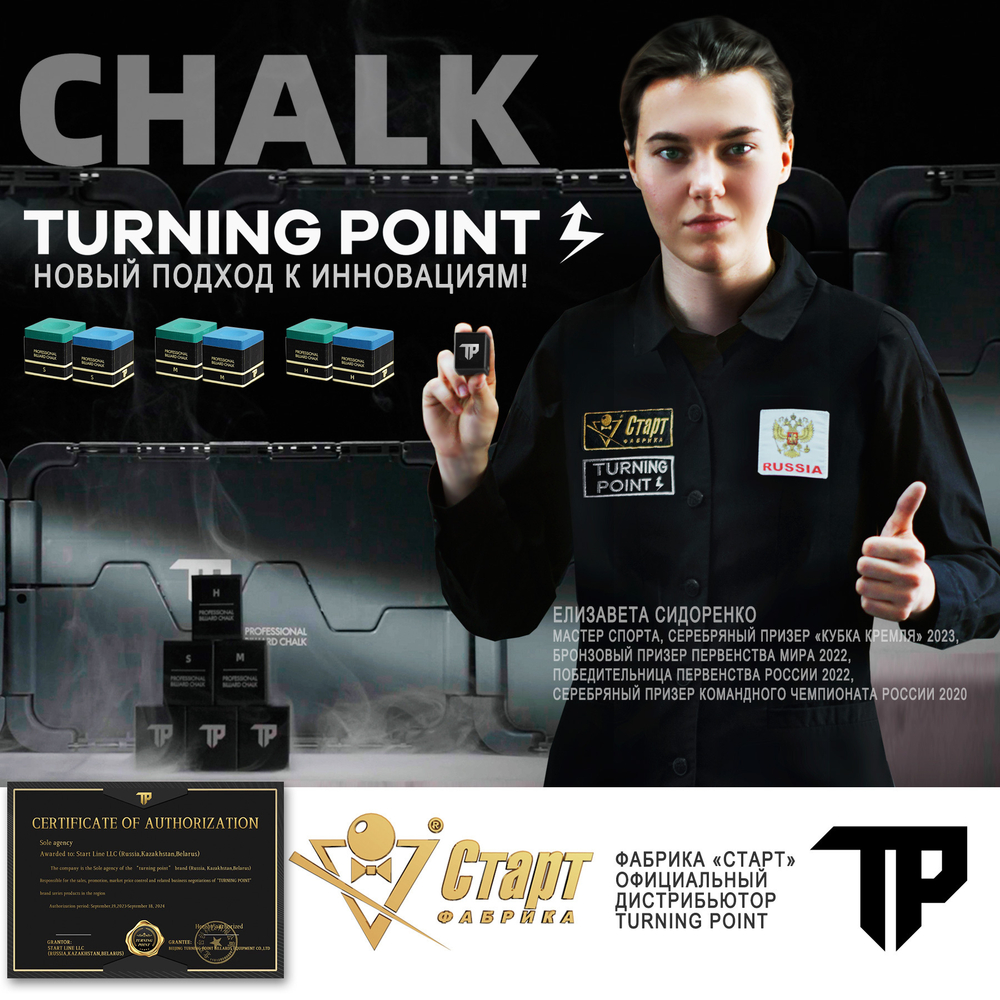 Мел Turning Point Pro Синий M (60 шт)