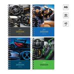 Записная книжка А6, 80л, на гребне, обл. картон, Спейс Авто. Interior car