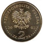 2 злотых 2002 год, Польша. Бронислав Малиновский (1884-1942). Путешественники и исследователи. UNC