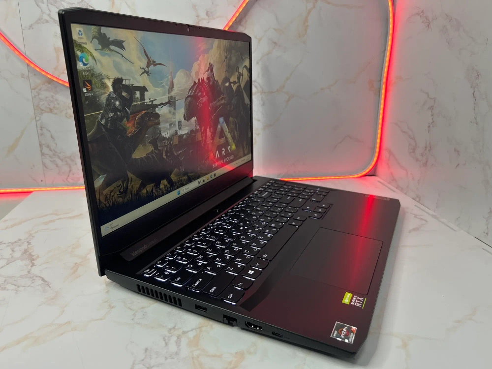 Ноутбук Lenovo IdeaPad Gaming 3 15ACH6 (82K201D1RK) 15.6"/AMD Ryzen 5 5600H/RAM 8GB/SSD 256GB/Nvidia RTX3050 4GB/1920*1080/IPS/DOS/Подсветка кл-ры: LED/Черный. Состояние: B1