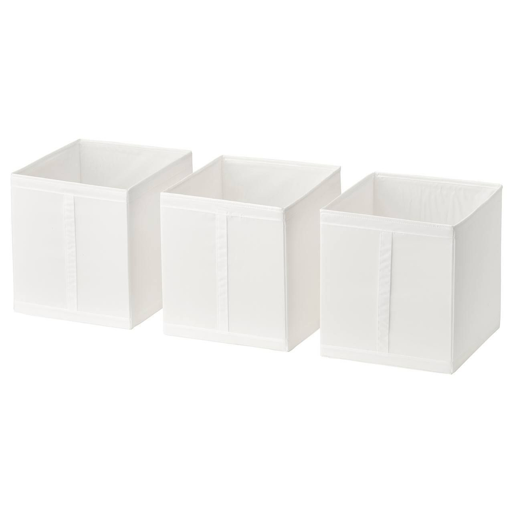 Короб для хранения из текстиля SKUBB IKEA, 31x34x33 см, белый 3 шт