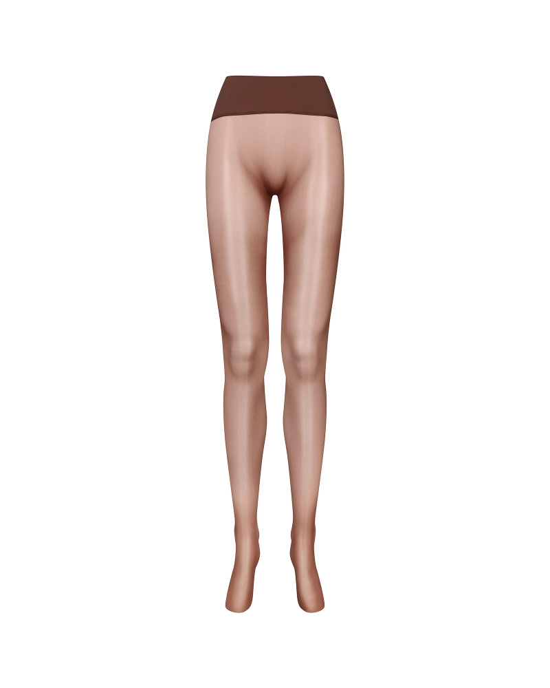 колготки Collant seamless indemaillable - dark nude коричневые