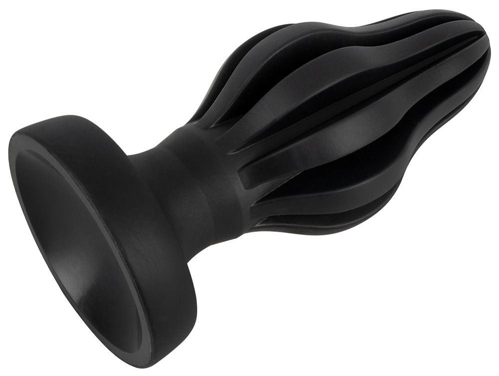 Черная анальная пробка Super Soft Butt Plug - 11,1 см. (Цвет: черный)