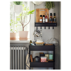 IKEA RÅSKOG  (ИКЕА РОСКОГ)  -  Тележка - чёрная 35x45x77 см