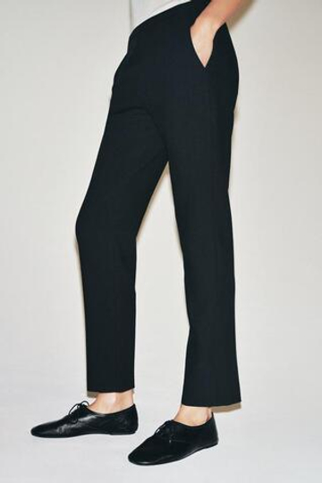ZARA БРЮКИ ПРЯМОГО КРОЯ — ZW COLLECTION, ЧЕРНЫЙ
