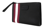 BALLY PVC Leather Coin Purse, Clutch Regular Men"s Black
