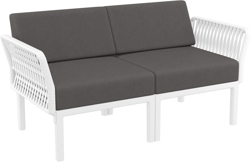 Комплект пластиковой мебели Siesta Contract Portofino Lounge, белый, темно-серый