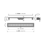 Трап Alcaplast APZ10-650 650х60мм нерж.
