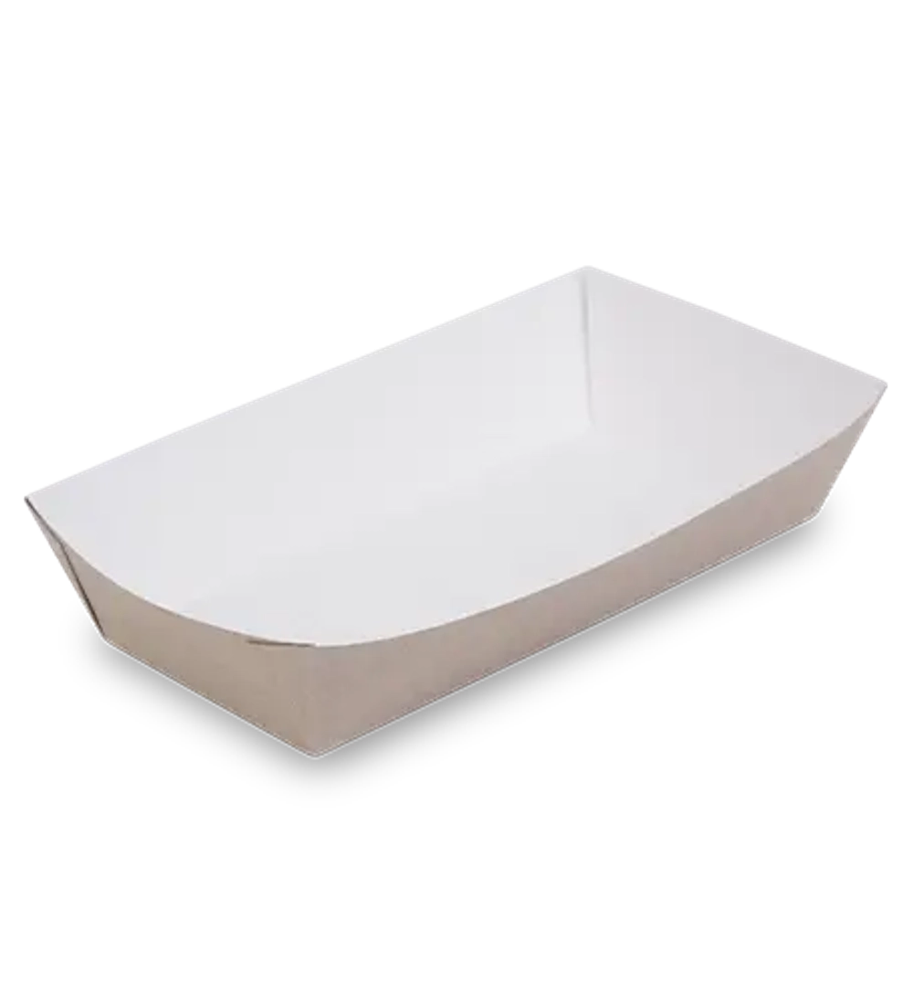 Упаковка для бургера, картофеля фри, чиабатты, лотки Fast Food ECO TRAY 800 (100шт/уп) 85х190х42