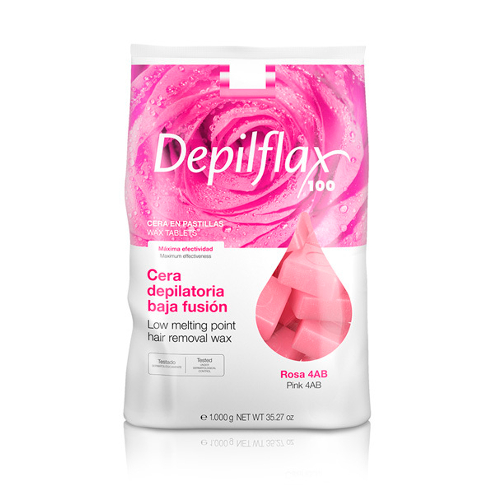 Воск горячий в брикетах Depilflax Extra Розовый 1000г