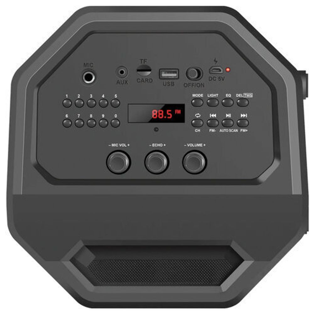 Колонка портативная DEFENDER Rage, 2.0, 50 Вт, Bluetooth, FM-тюнер, microSD, чёрная, 65109