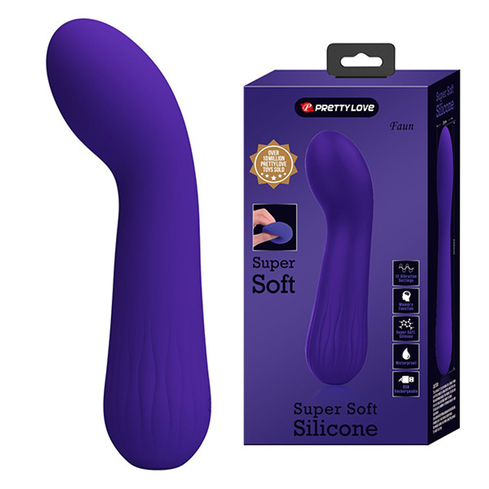 Фиолетовый гнущийся вибратор 15см Pretty Love Faun BI-014724-3