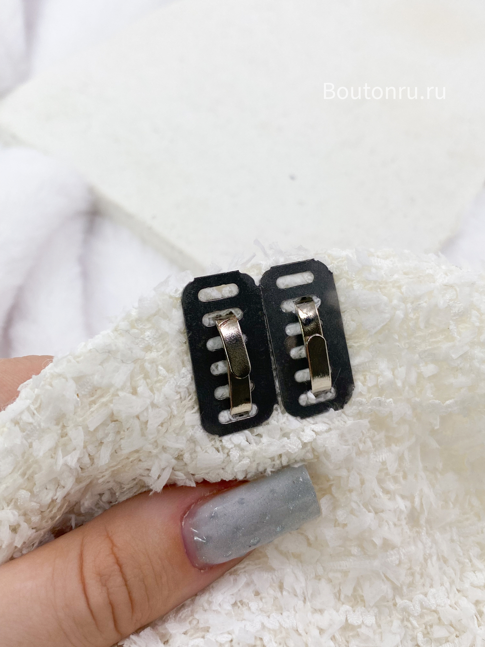 Замок для сумки серебро (с крепежом)