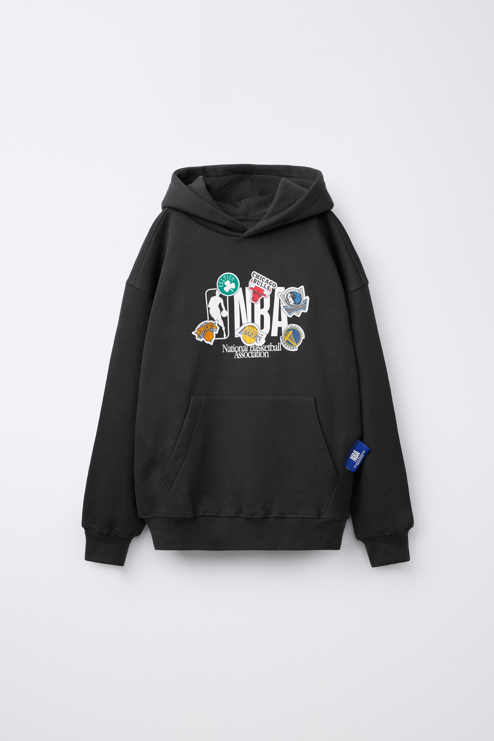 ZARA ХУДИ NBA - MULTI TEAMS, ТЕМНЫЙ АНТРАЦИТ