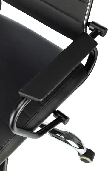 Кресло Бюрократ CH Balance-Low SL PU Line черный экокожа низк.спин. крестов. металл хром