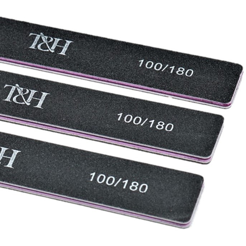 Пилка для ногтей T&H 100/180 Черная