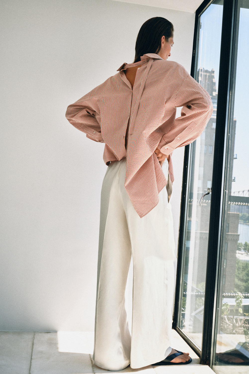 РУБАШКА С ПУГОВИЦАМИ НА СПИНЕ — ZW COLLECTION — ZARA