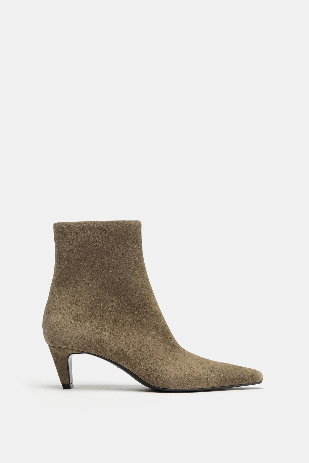 ZARA ЗАМШЕВЫЕ БОТИЛЬОНЫ, СЕРО-КОРИЧНЕВЫЙ