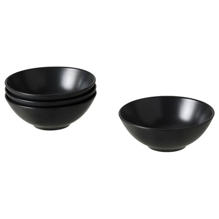 IKEA FÄRGKLAR  (ИКЕА ФÄРГКЛАР)  -  Миска, матовая темно-серая, 16 см