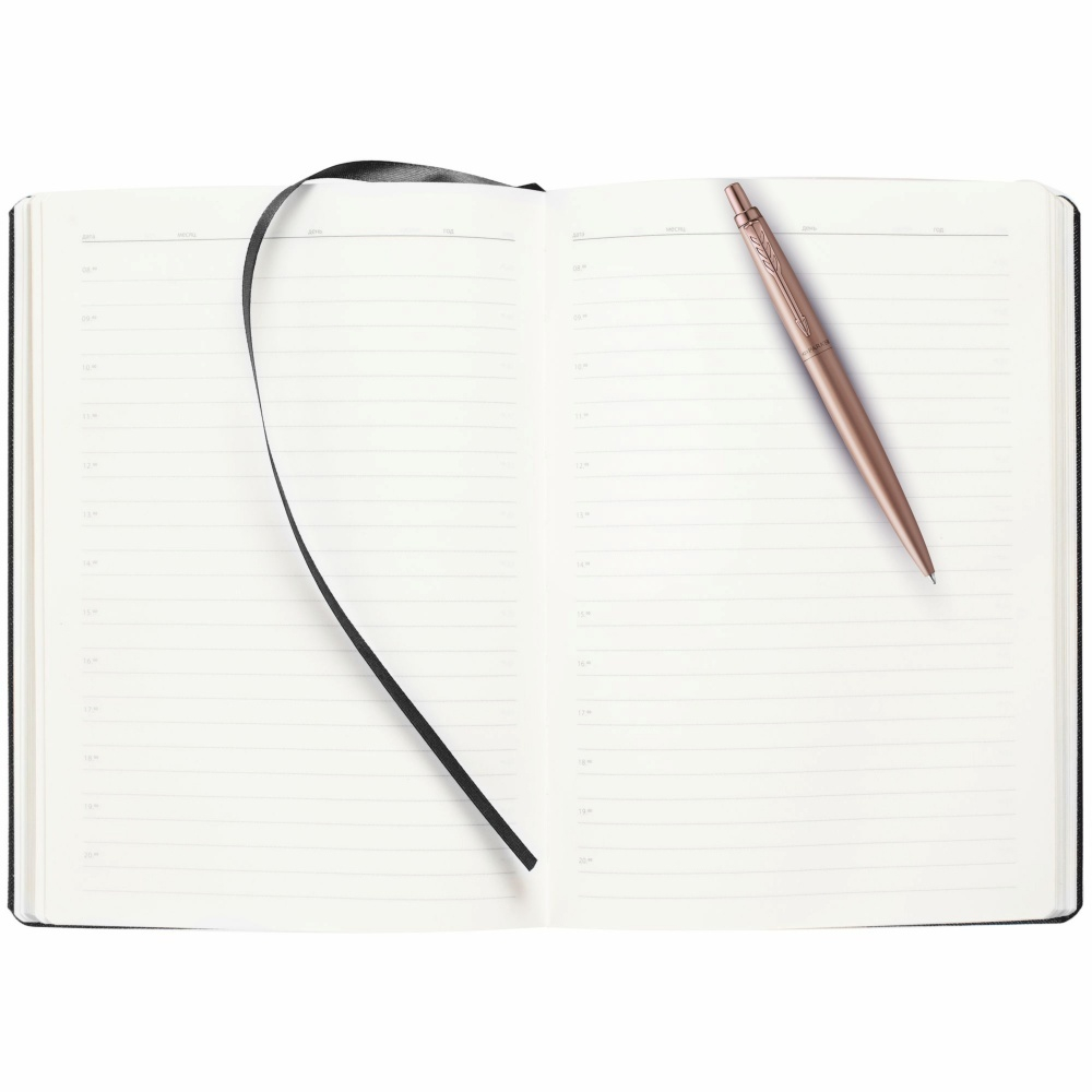 Подарочный набор: Jotter XL SE20 Monochrome в подарочной упаковке, цвет: Pink Gold, стержень Mblue и Ежедневник недатированный черный с золотис