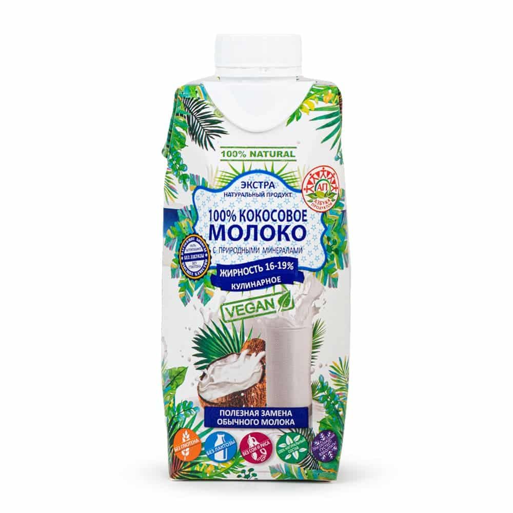 Кокосовое молоко 100% (Vegan) АЗБУКА ПРОДУКТОВ Кулинарное 330мл