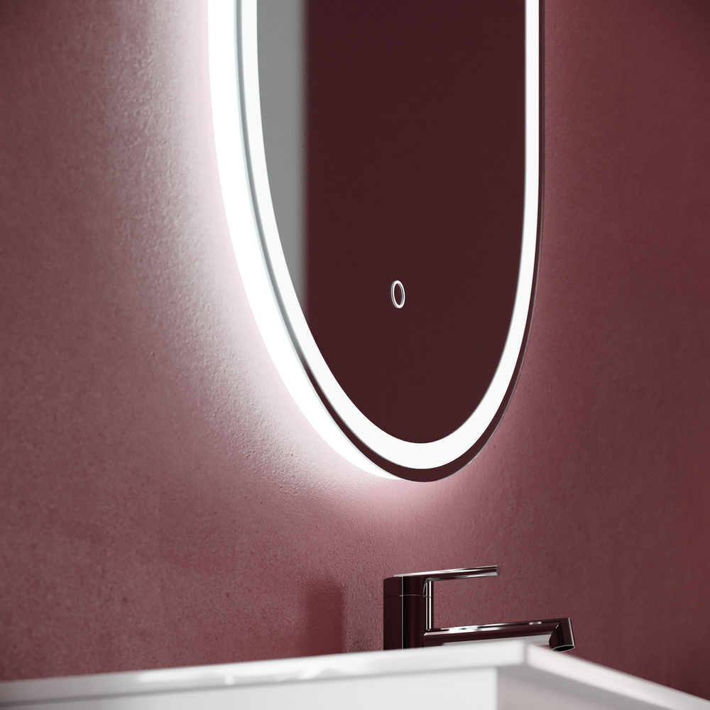 Зеркало с подсветкой Sancos Oval 450х900 мм, арт. OV45C