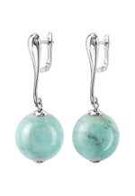 Серьги "Spherum Complex Green" Silver
