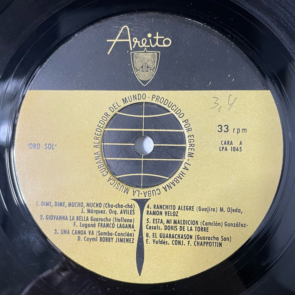 Винтажная виниловая пластинка LP Сборник Кубинской Музыки Oro Sol (Куба 1970)