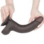 Реалистичный фаллоимитатор Lovetoy Sliding Skin (20×4 см) с двойной плотностью, черный