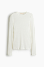 Топ из хлопка пима в рубчик - H&M