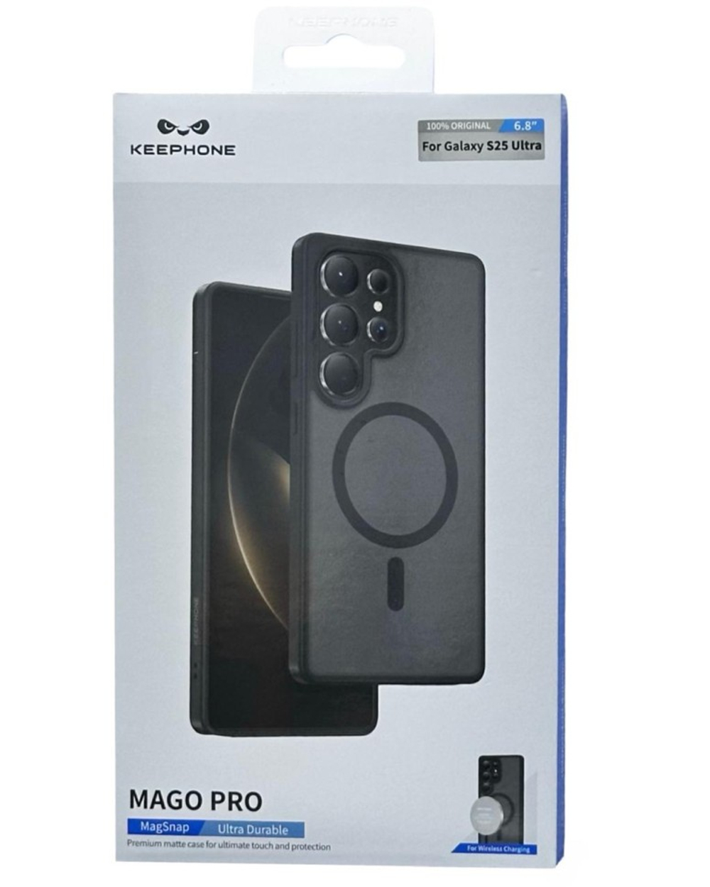 Накладка для Samsung Galaxy S25 Ultra Keephone Mago Pro Magsnap матовый черный
