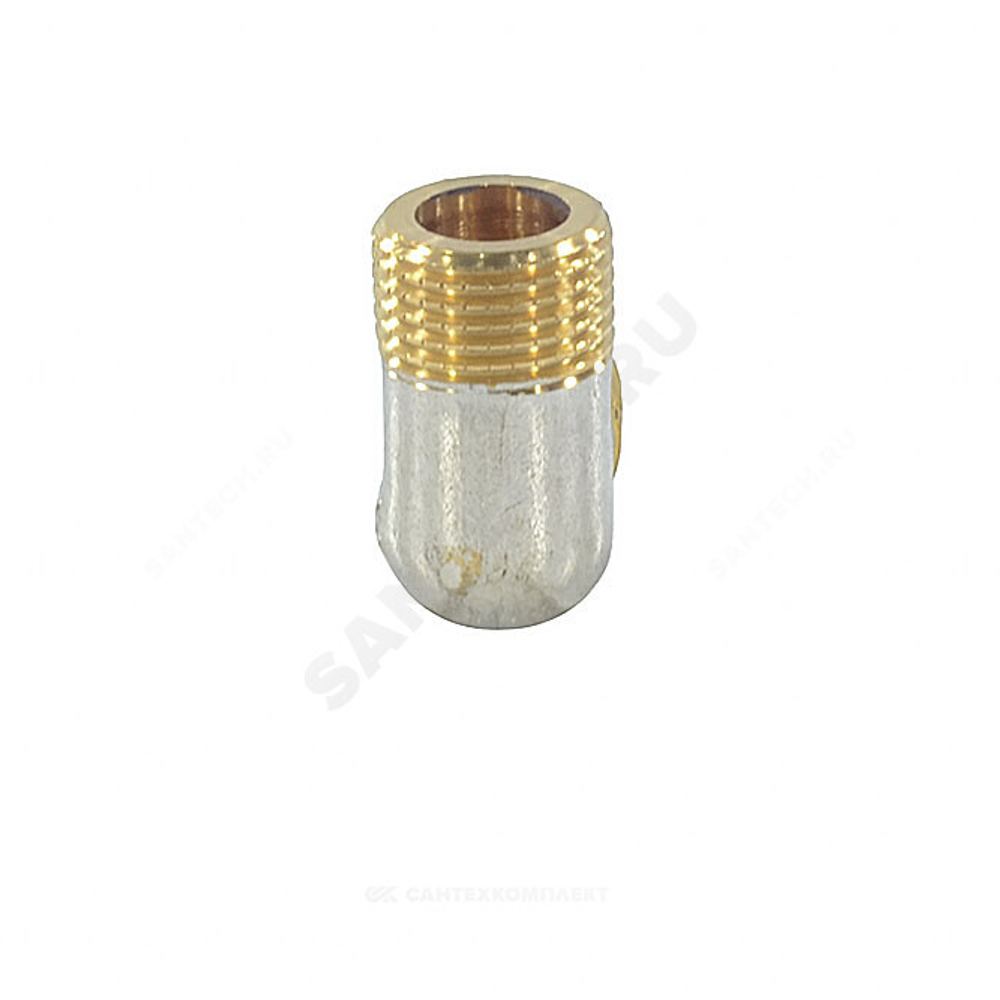 Угольник латунь никель Ду 15 (1/2") НР/НР 9003 ГОСТ 32585-2013 Aquasfera 9003-01